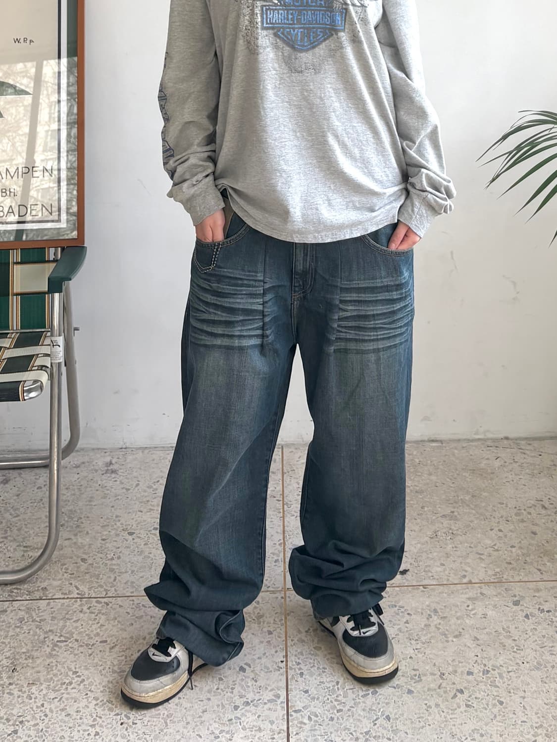 90s’빈티지 자수 힙합팬츠 상품이미지2