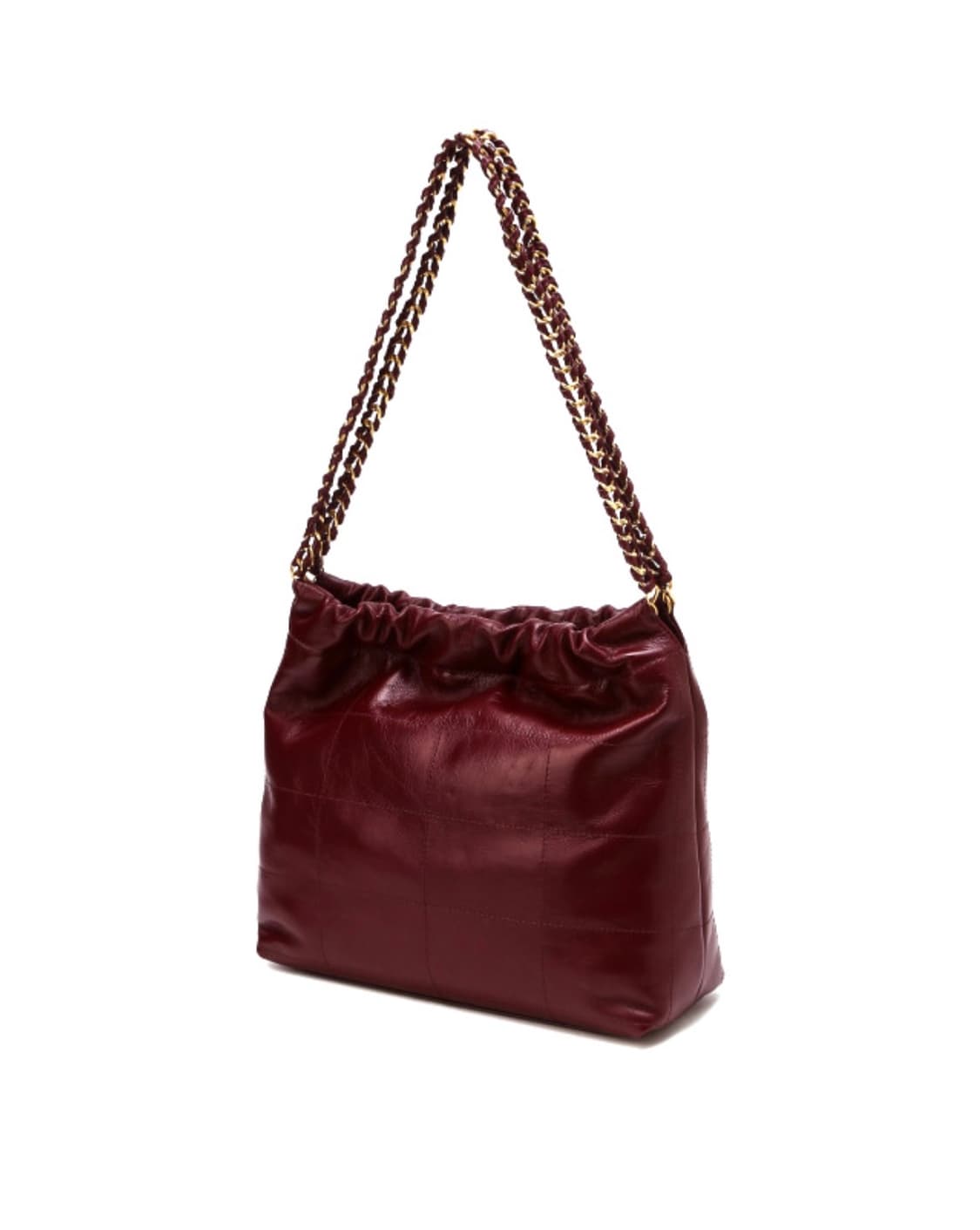 새상품) 헤지스 퀼팅 체인 호보 숄더백 레드 소가죽 상품이미지4