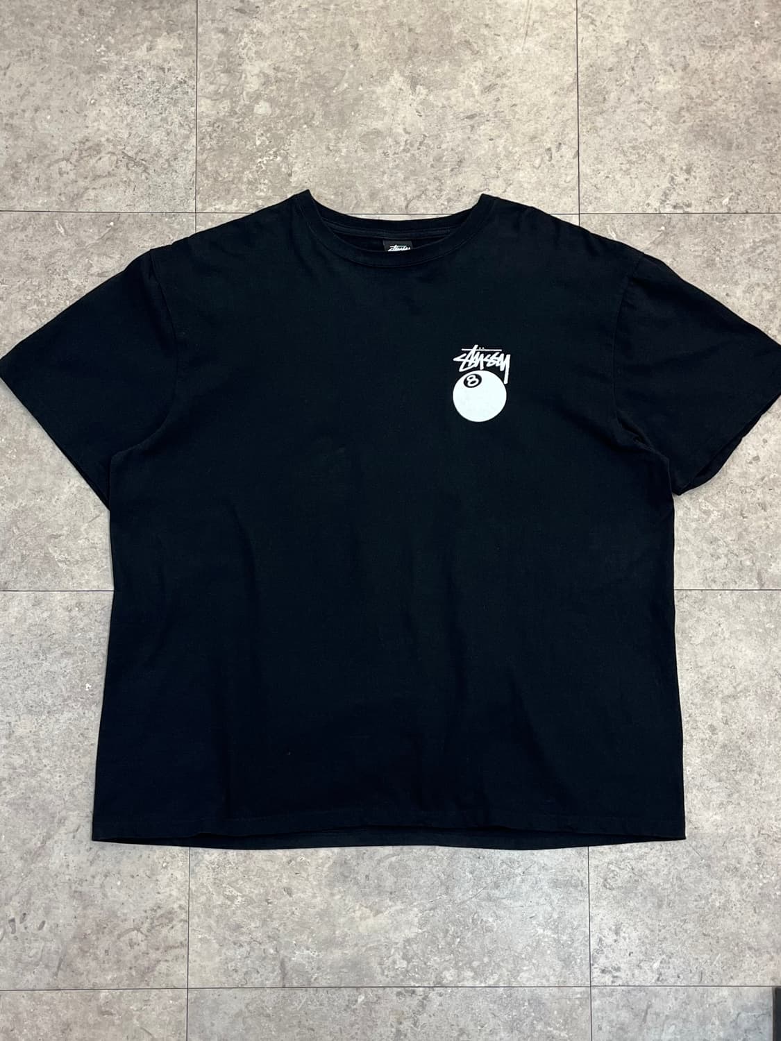 스투시 에잇볼 빅로고 반팔티 블랙 XL #csz3563 상품이미지4