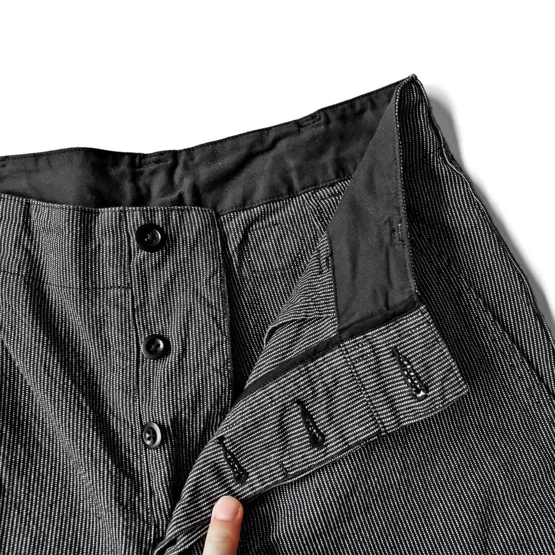 MHL 워크웨어 스트라이프 코튼 린넨 팬츠 2 (30) 상품이미지4