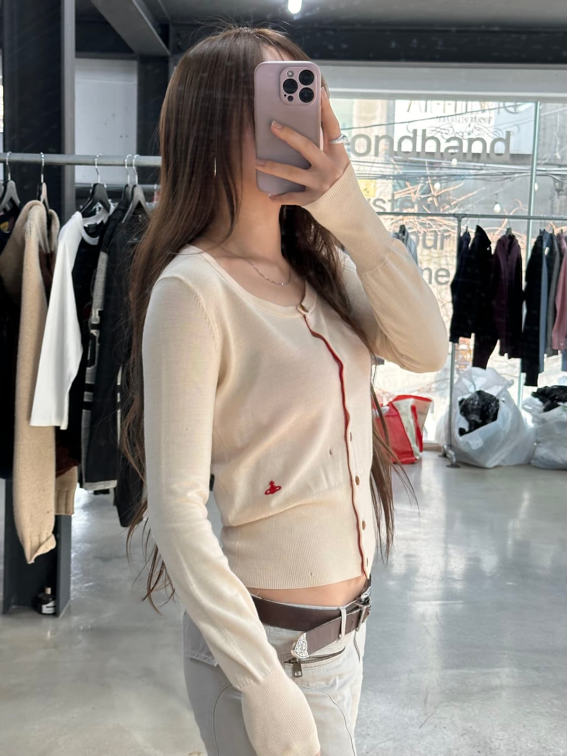 비비안웨스트우드 레드라벨 자수 울 가디건 상품이미지3