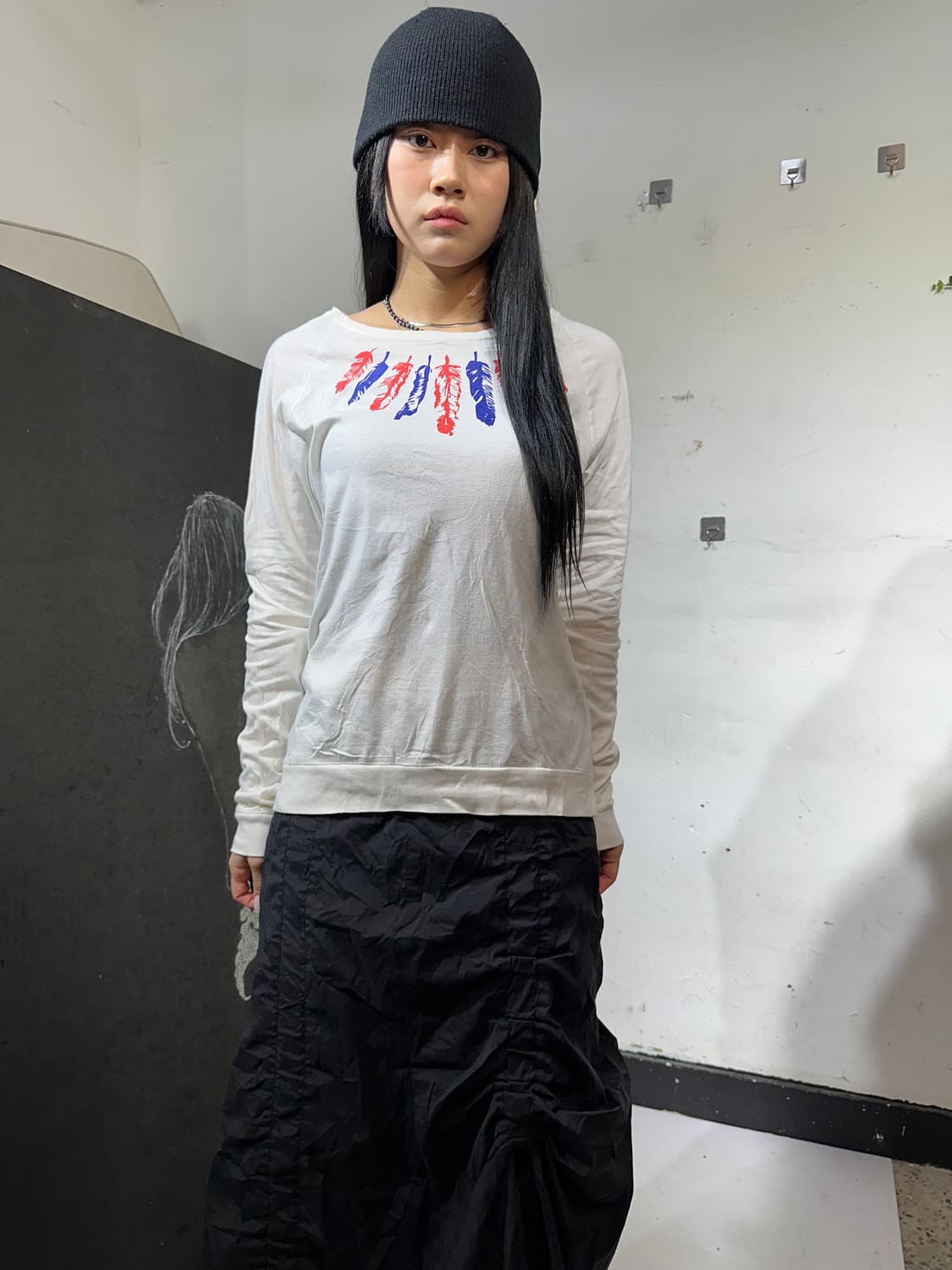 Jpn 일본 빈티지 고딕 펑크 프린팅 롱슬리브 M 상품이미지3