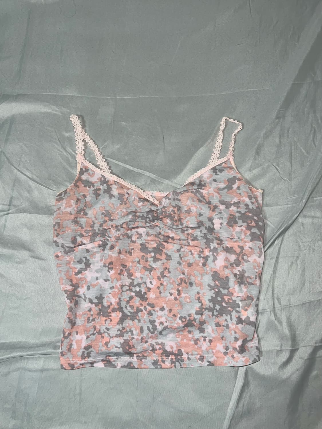 ✨vintage pink camo pattern sleveless y2k 상품이미지2