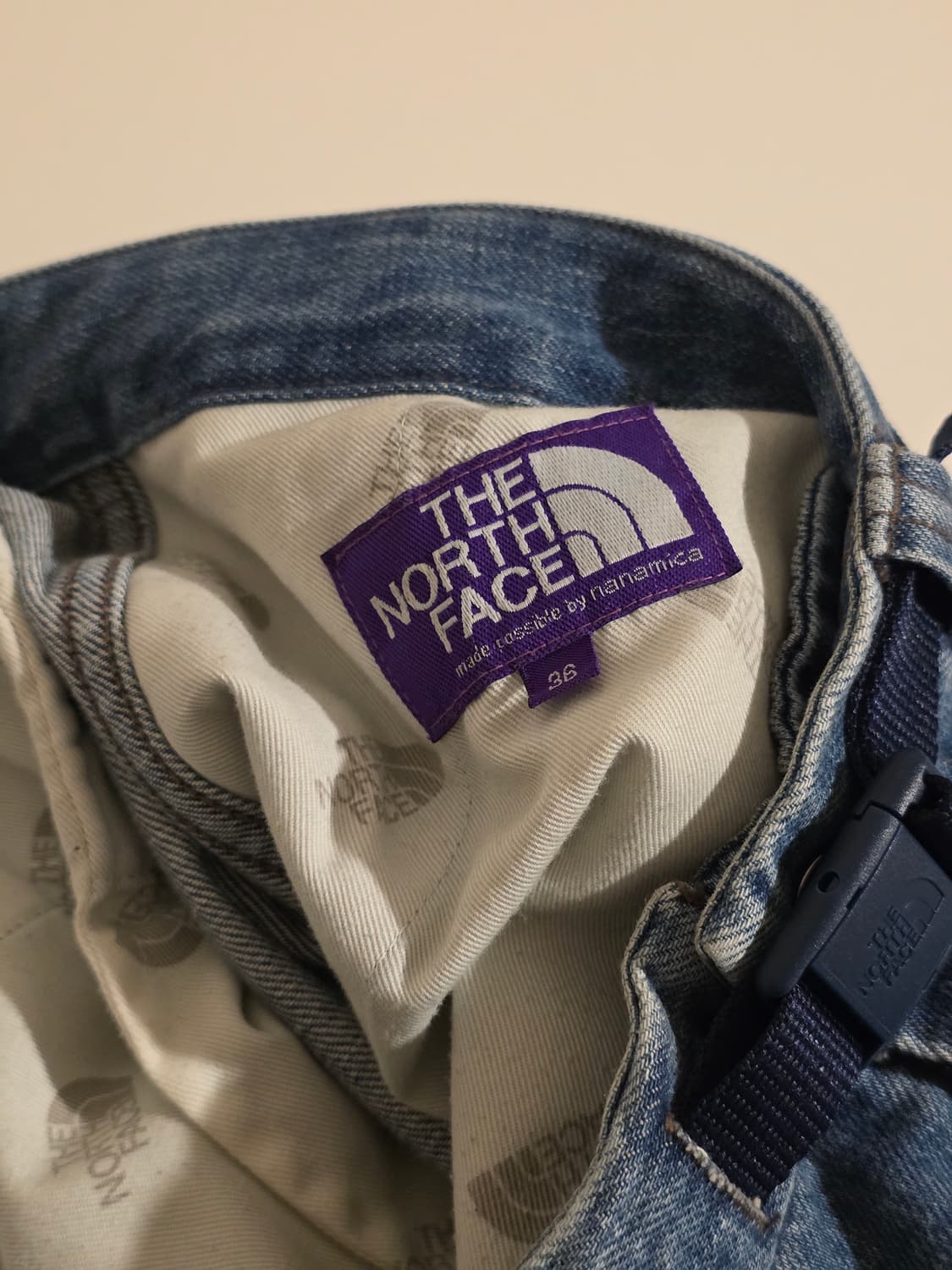  노스페이스 퍼플라벨 데님 와이드 테이퍼드 팬츠 상품이미지2