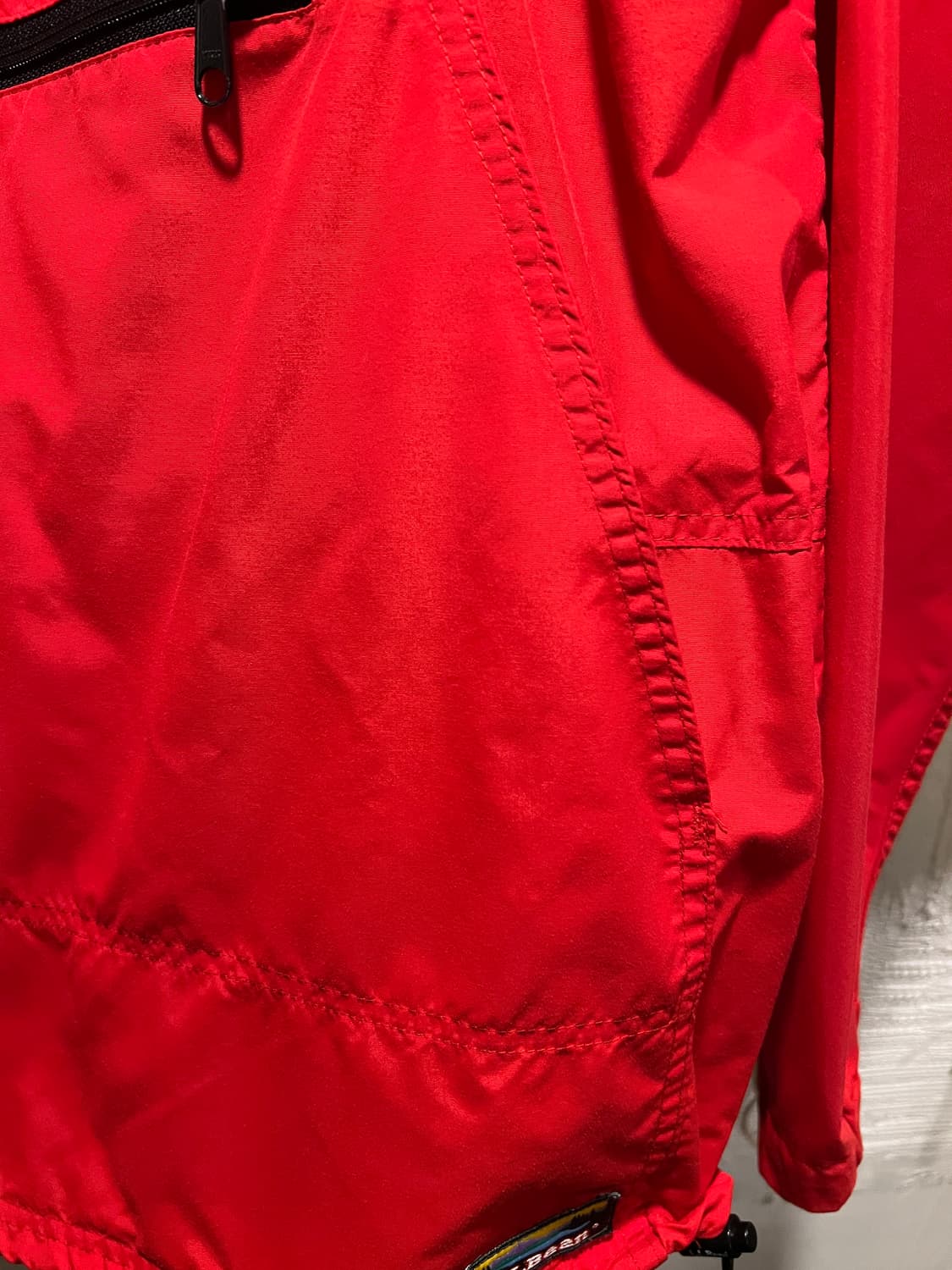 [M]80s 엘엘빈 USA Made 레드 나일론 하키팀 마운틴 아노락자켓 상품이미지5