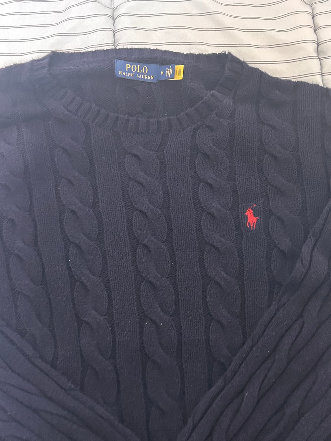 폴로 네이비 케이블 니트  상품이미지4
