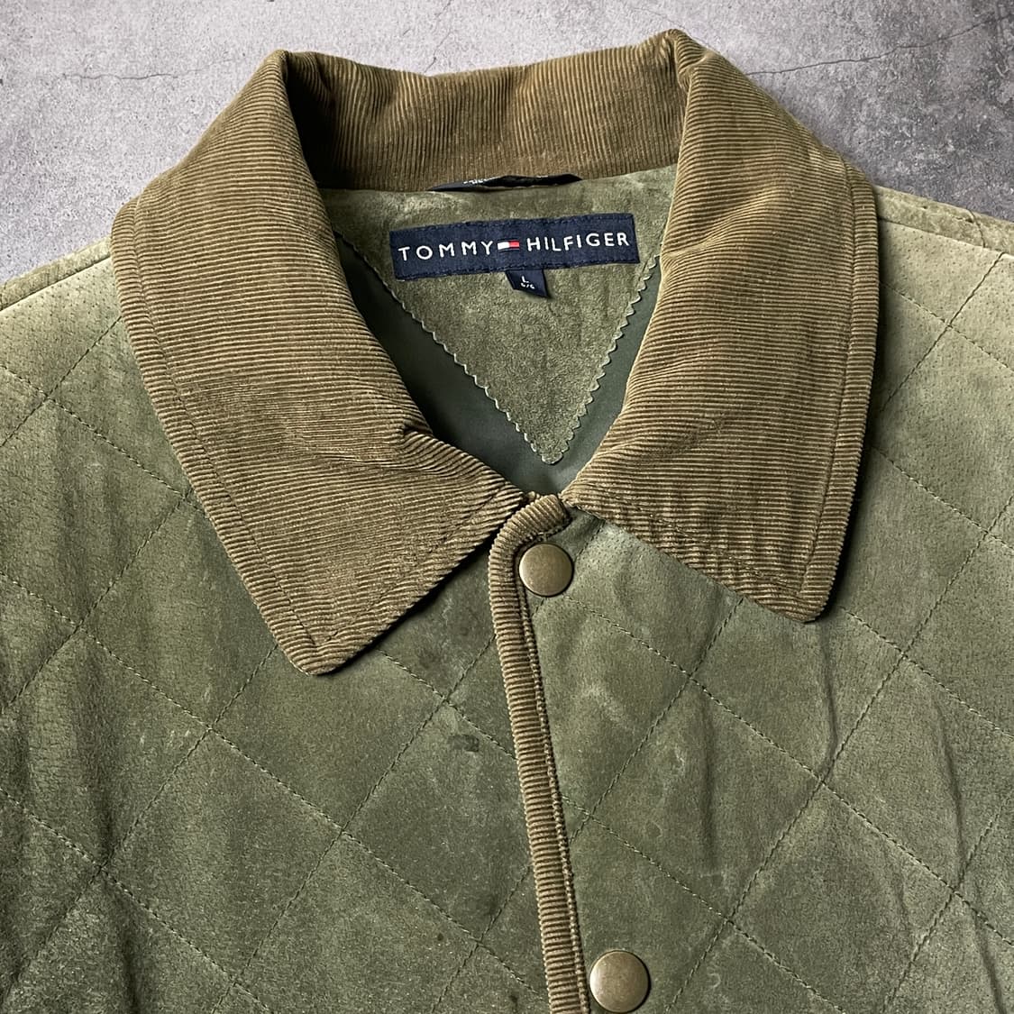 TOMMY HILFIGER 토미힐피거 카키 퀄팅 자켓 A00813 상품이미지2