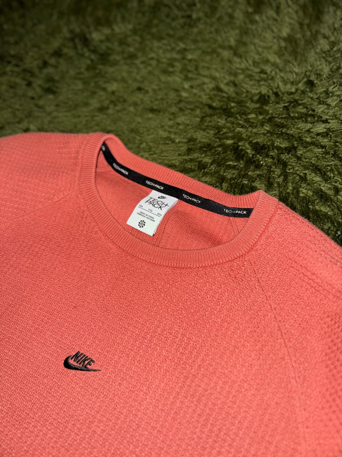 [XXL] 나이키 테크팩 클럽 로고 와플 니트 코랄 상품이미지3