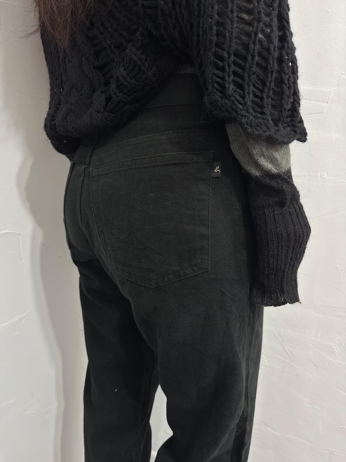 agnes b black cotton pants 상품이미지6