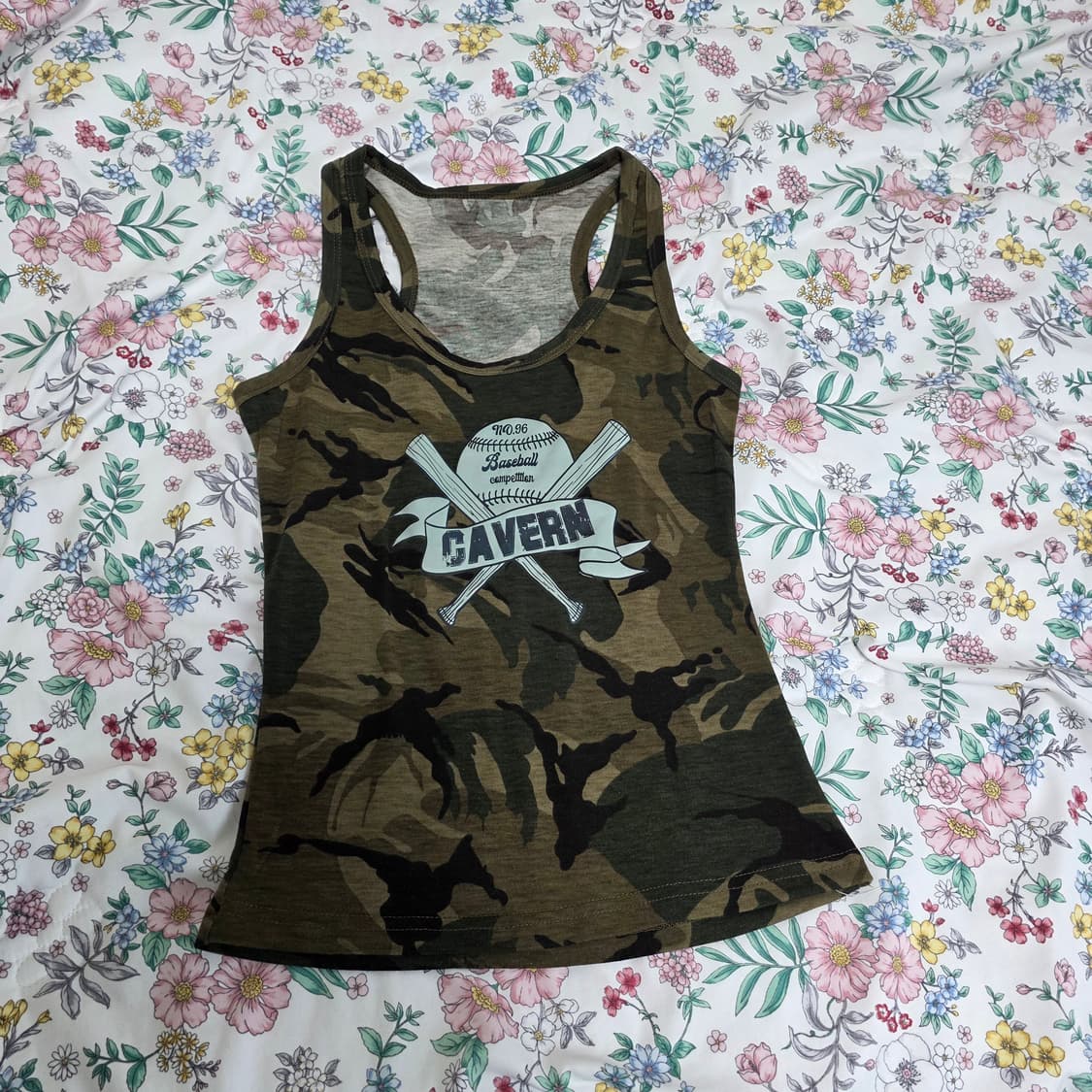 키미스 빈티지 y2k 카모플라쥬 밀리터리 힙걸즈 대대장 슬리브리스탱크탑 상품이미지2