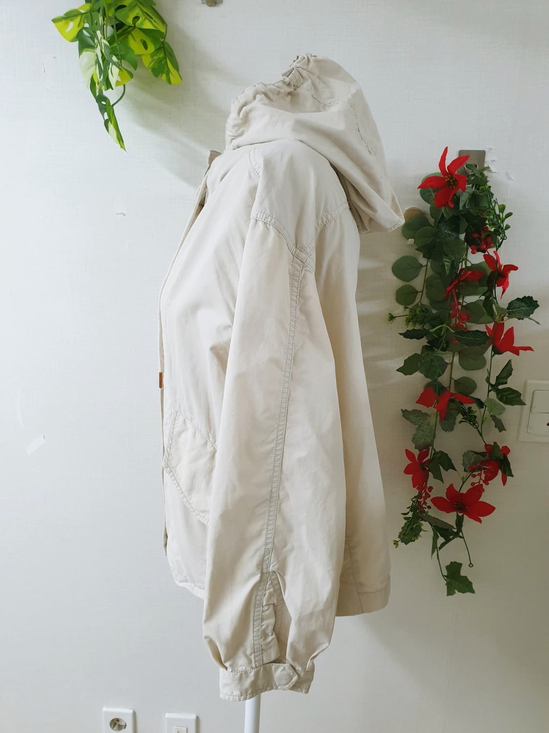 CK 후드 바람막이 55 66 밀크베이지 상품이미지7