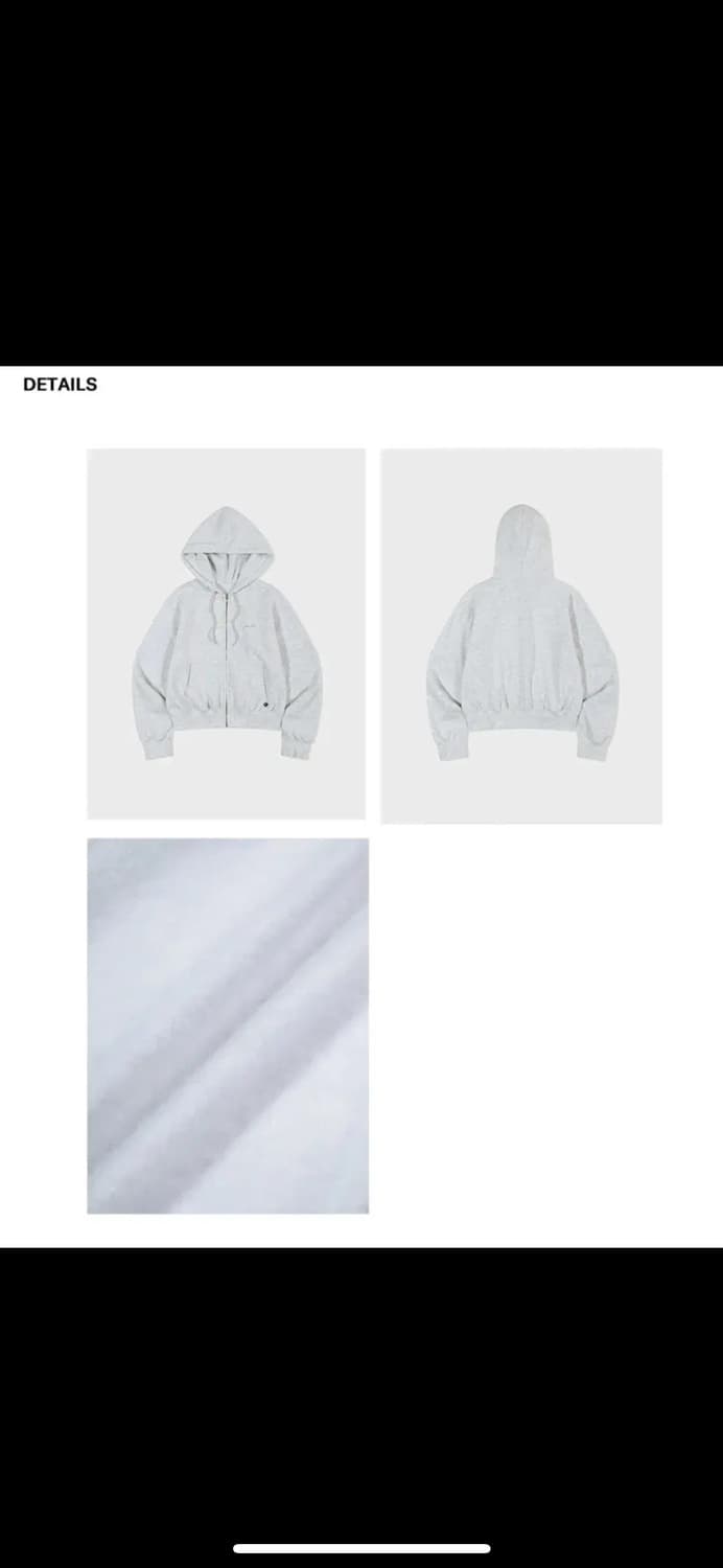 로우클래식 플리스 라인 집업 후디 라이트 멜란지 그레이S 상품이미지2