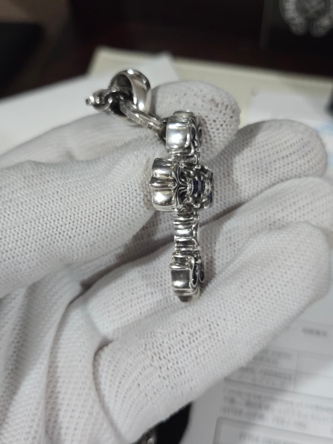 크롬하츠 필리그리xs베일 사파이어 펜던트 상품이미지4