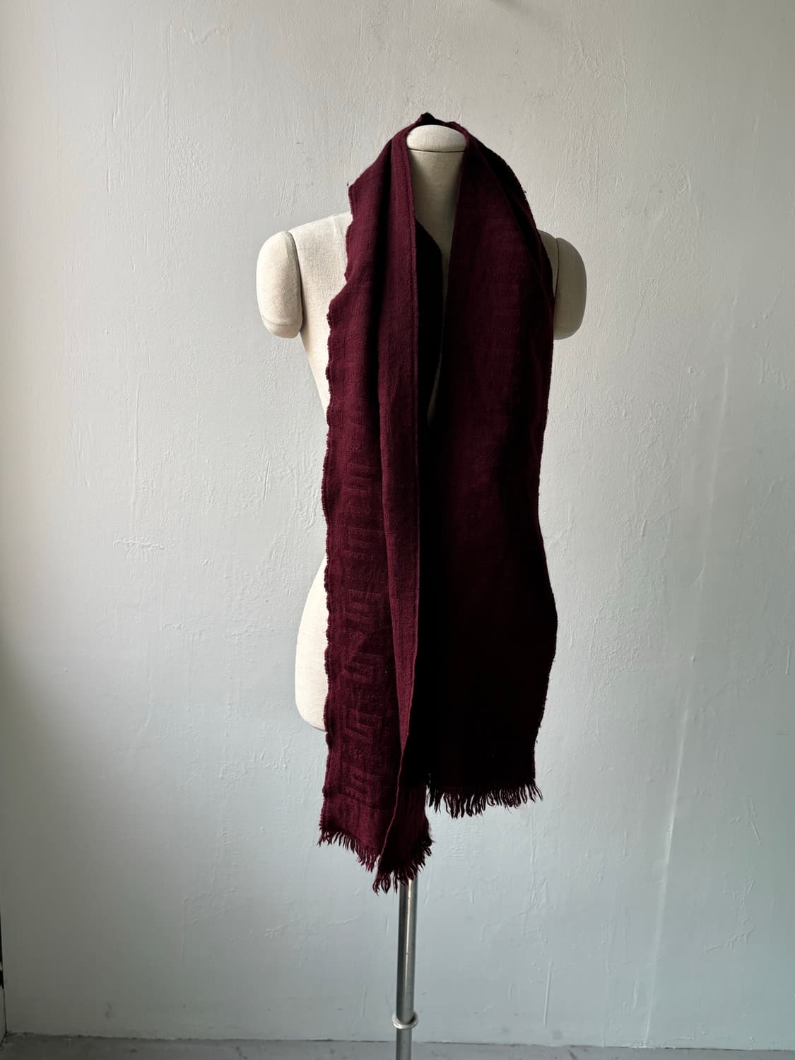 베르사체 버건디 스카프 상품이미지4