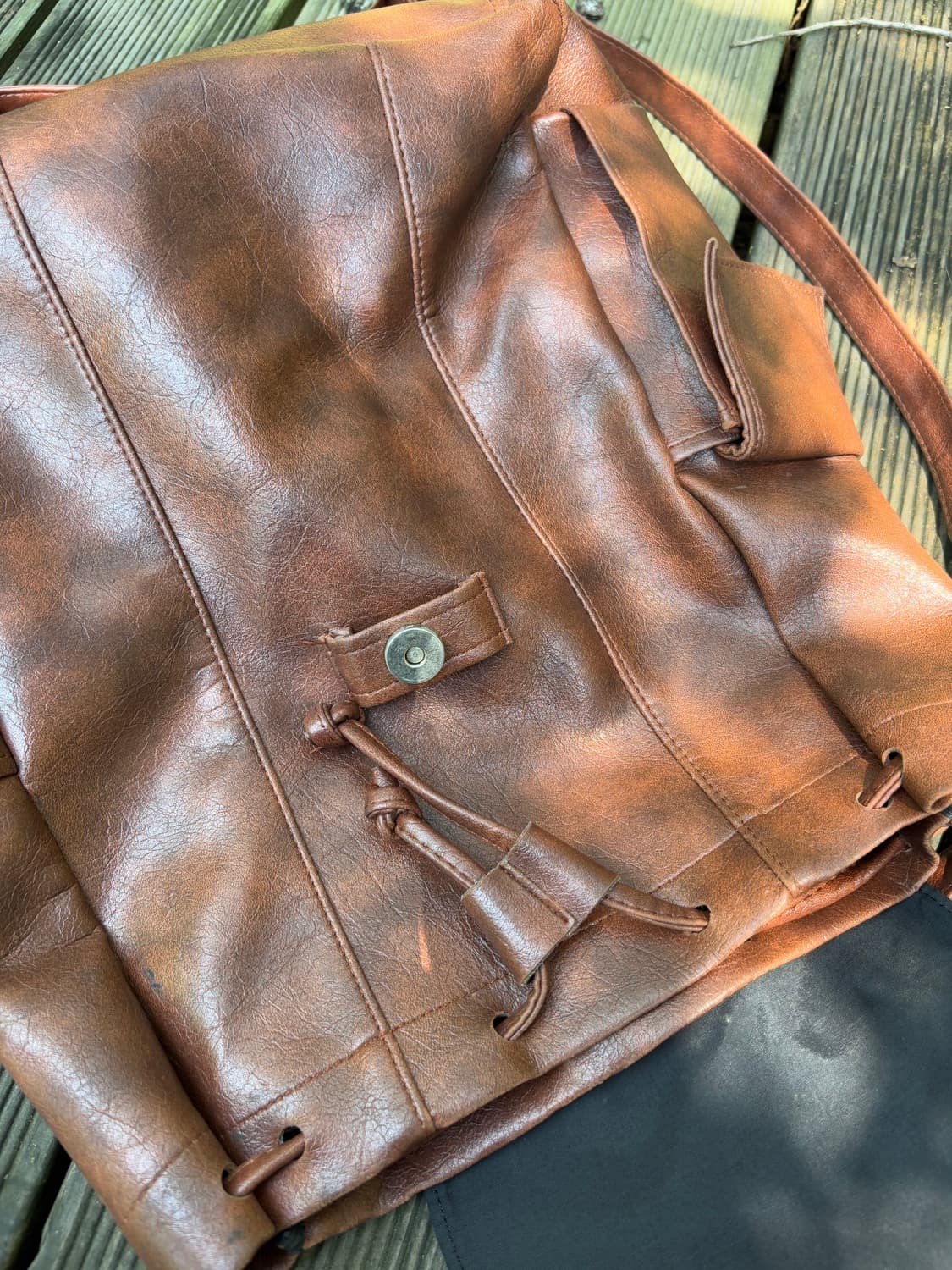 “Unknown” Brown Minimal Mood Leather Bag 상품이미지6