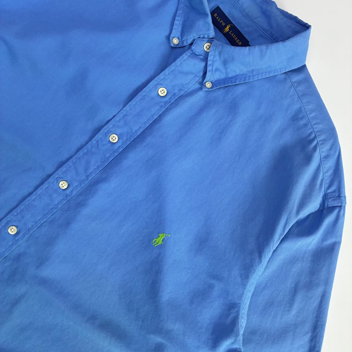 Polo  폴로 랄프로렌 자수 블루 코튼 오버셔츠 상품이미지3