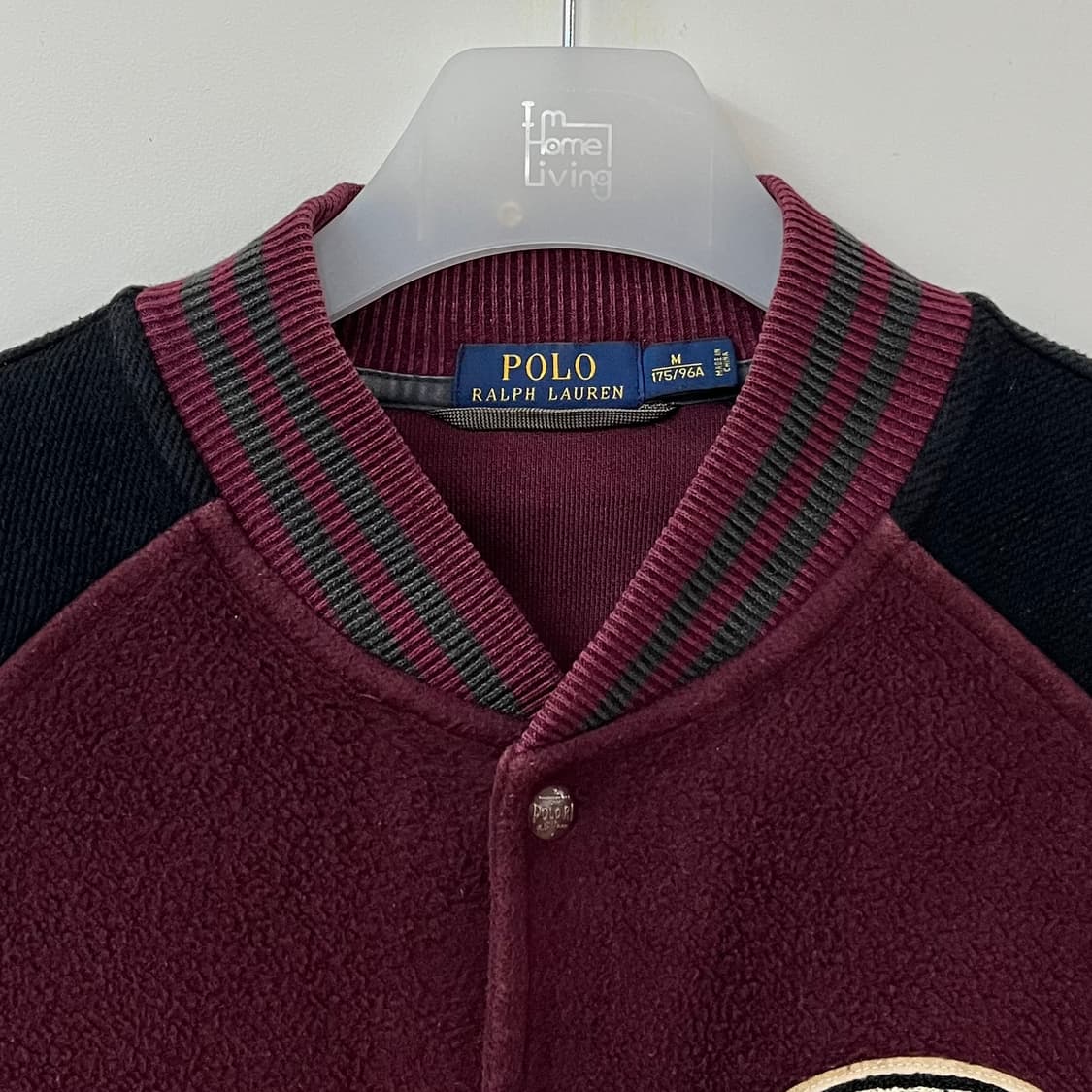 폴로 랄프로렌 자수패치 버건디 바시티 자켓 상품이미지6