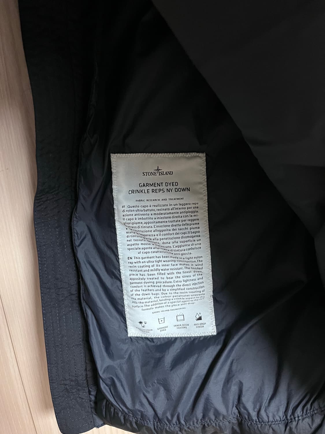 [m] 스톤아일랜드 크링클랩스 21fw 패딩 네이비 상품이미지5