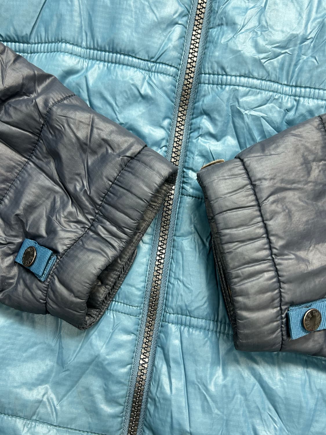 노스페이스 스카이블루 배색 경량패딩 L 상품이미지6