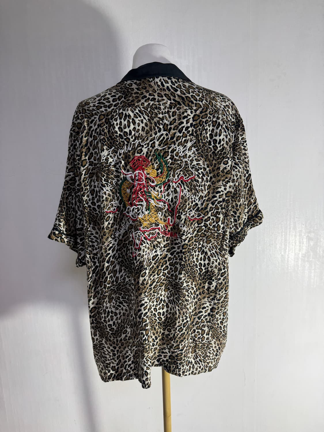 Freaks store towncraft 자수 레오파드 레이온 셔츠 상품이미지2