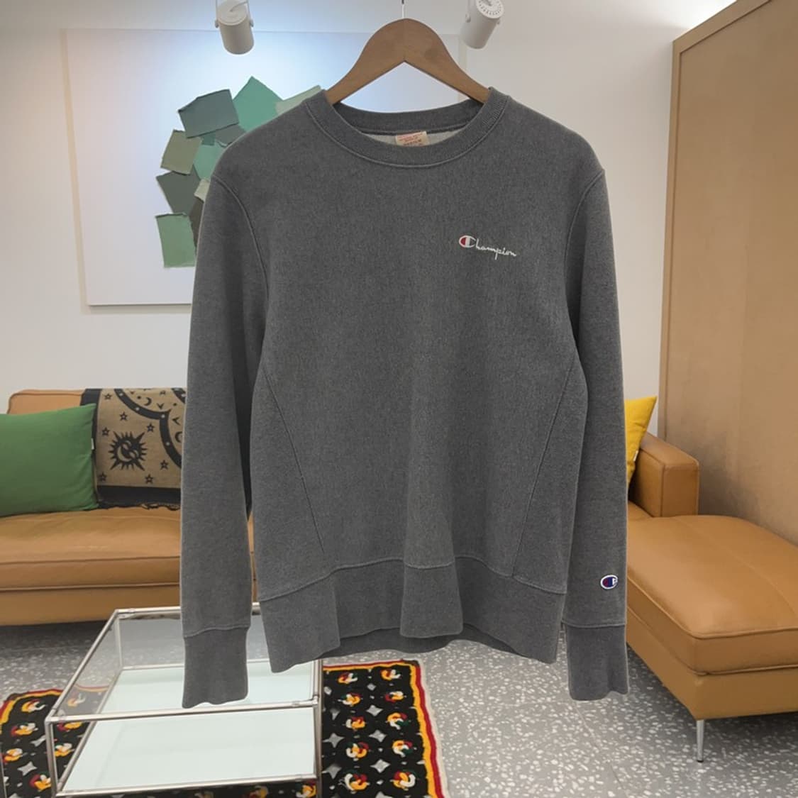 챔피온 리버스위브 모던 베이직 기모 맨투맨 M C07390 상품이미지3