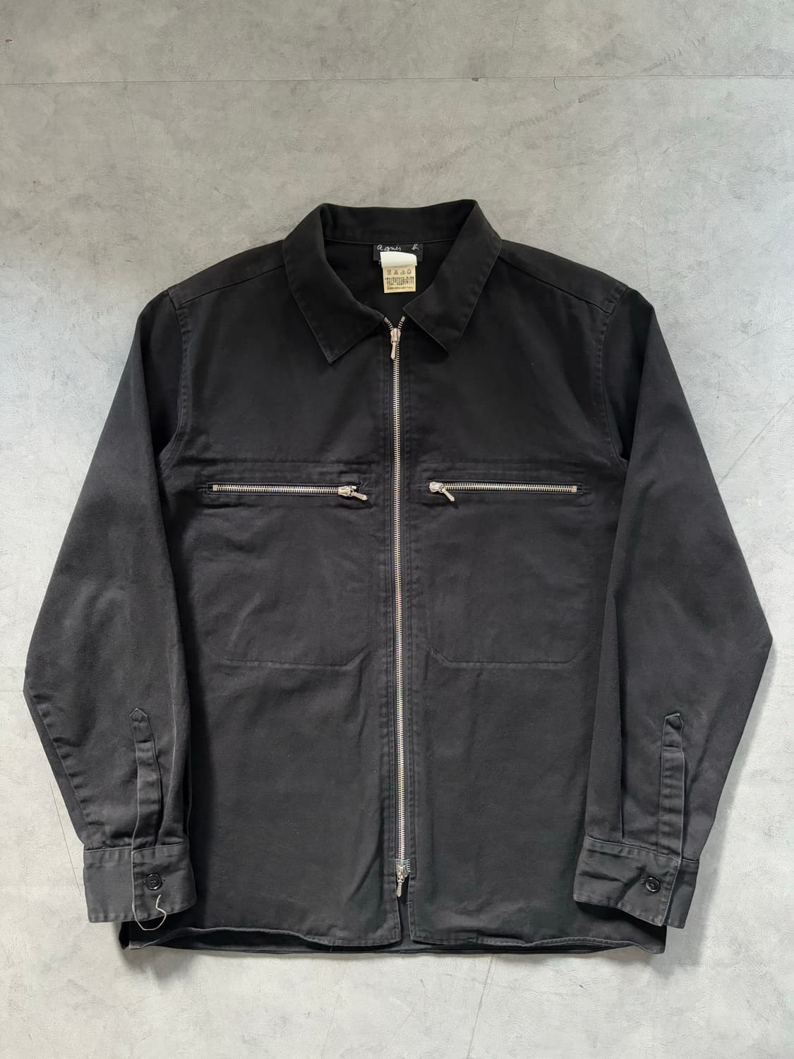 Agnes B 아네스베 90s 블랙 셔츠 집업 자켓 상품이미지3