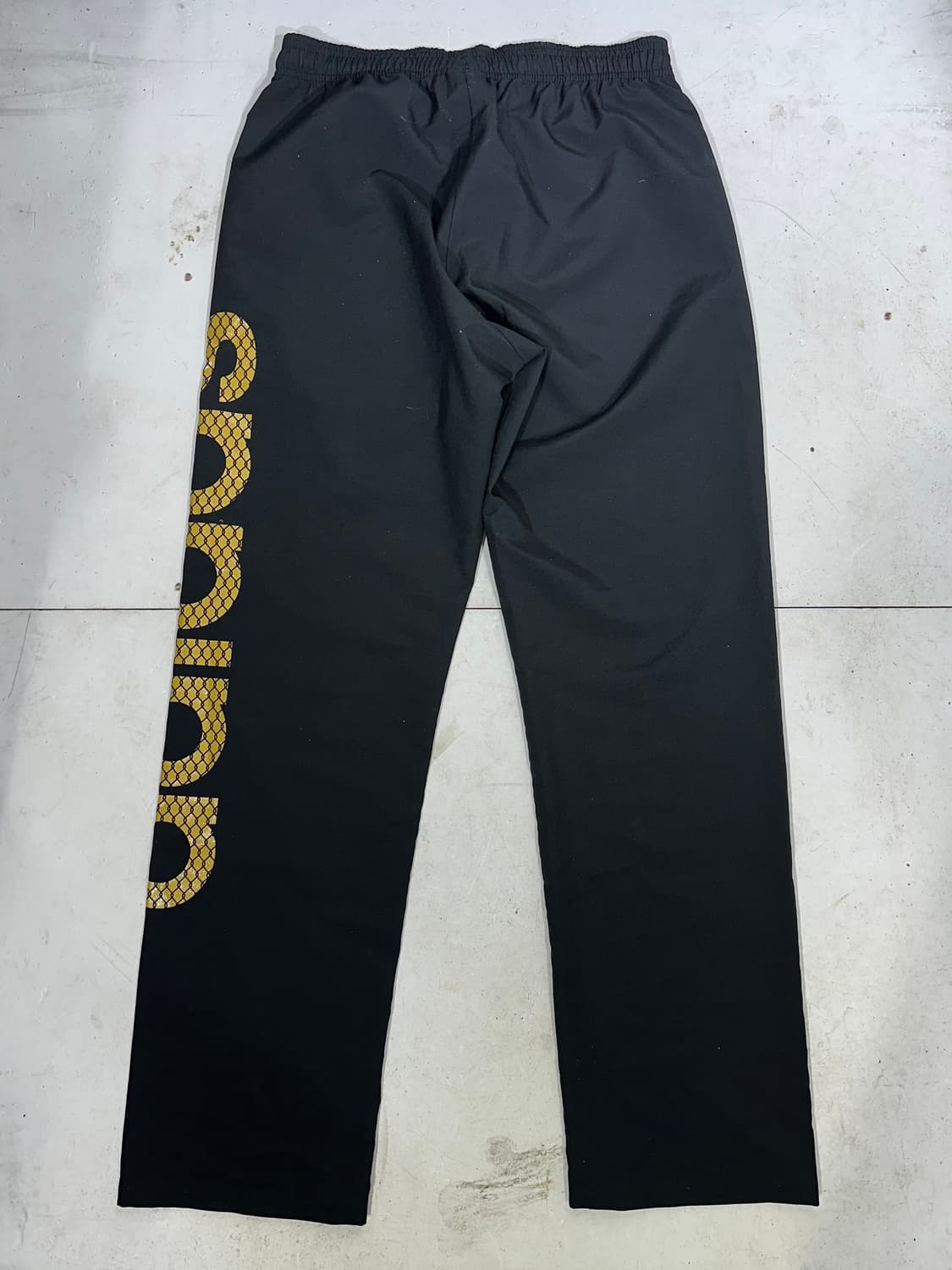 아디다스 와이드 블랙 골드 빅 로고 추리닝 바지 트레이닝 팬츠 M 상품이미지5
