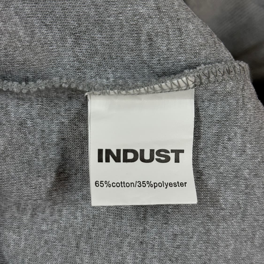 INDUST 헨리넥 루즈핏 긴팔 맨투맨 (그레이) 상품이미지6