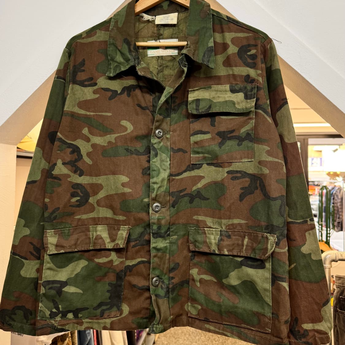70s Game Winner 우드랜드 카모 셔츠 자켓 made in US 상품이미지2