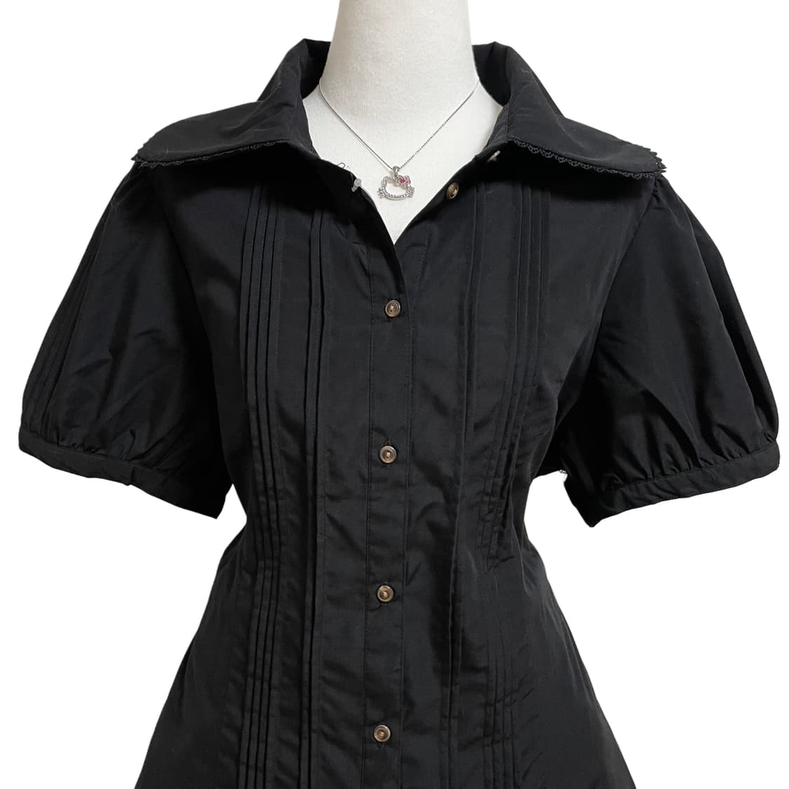 공겜여주st 블랙 홍콩 블라우스 (새상품)  상품이미지3