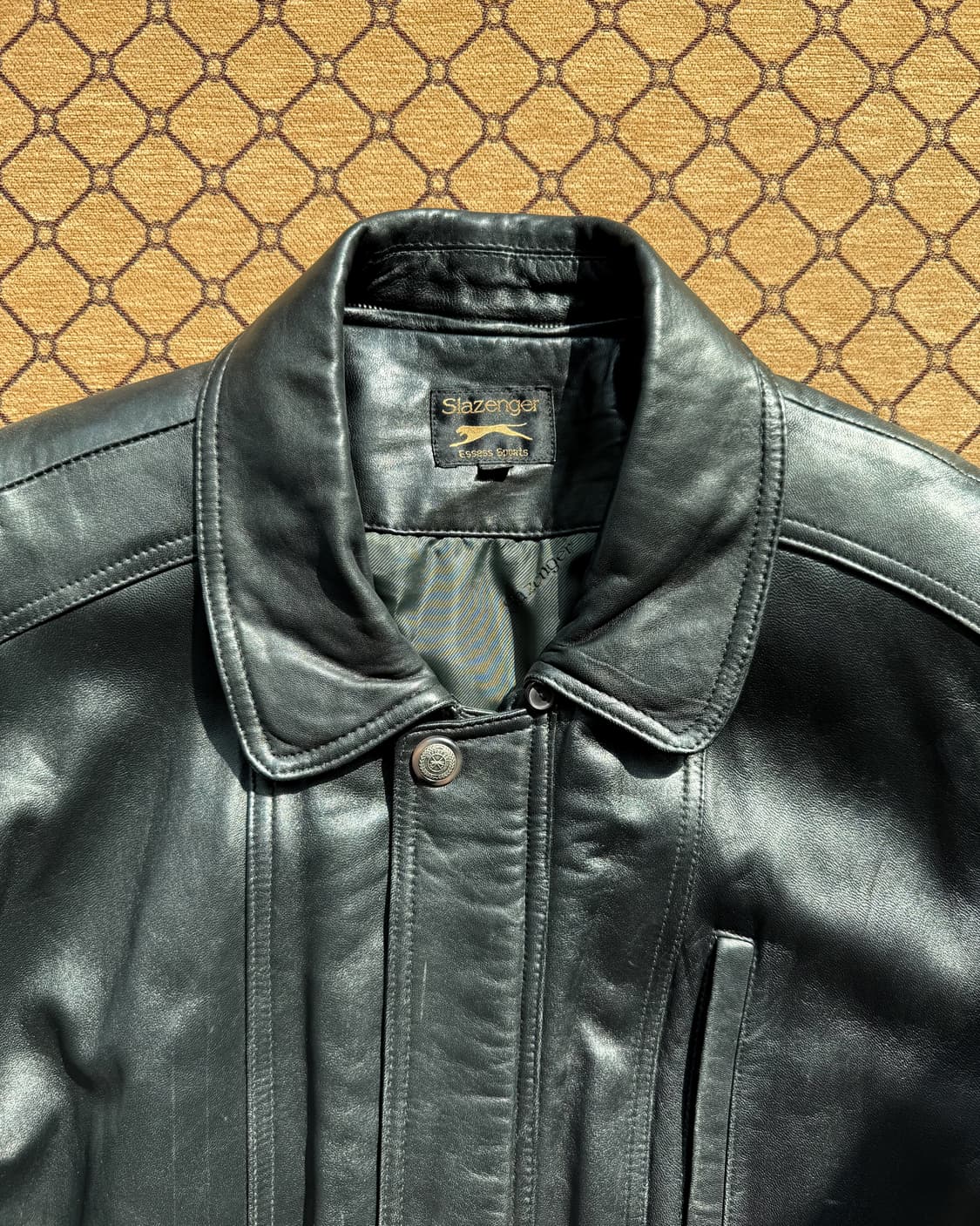 Slazenger Lambskin 싱글카라 레더 자켓 상품이미지1