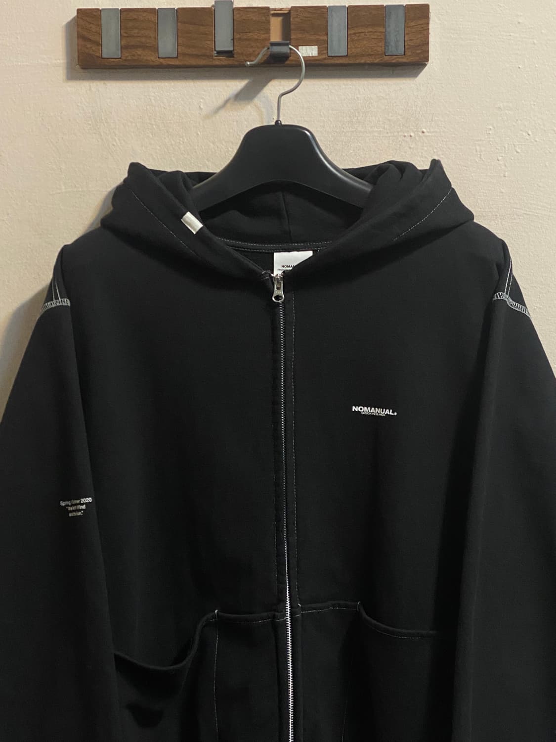 노매뉴얼 로고 집업 후디 상품이미지2