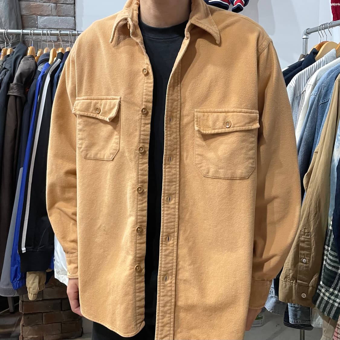 1980s L.L bean USA 엘엘빈 플란넬 셔츠 상품이미지1