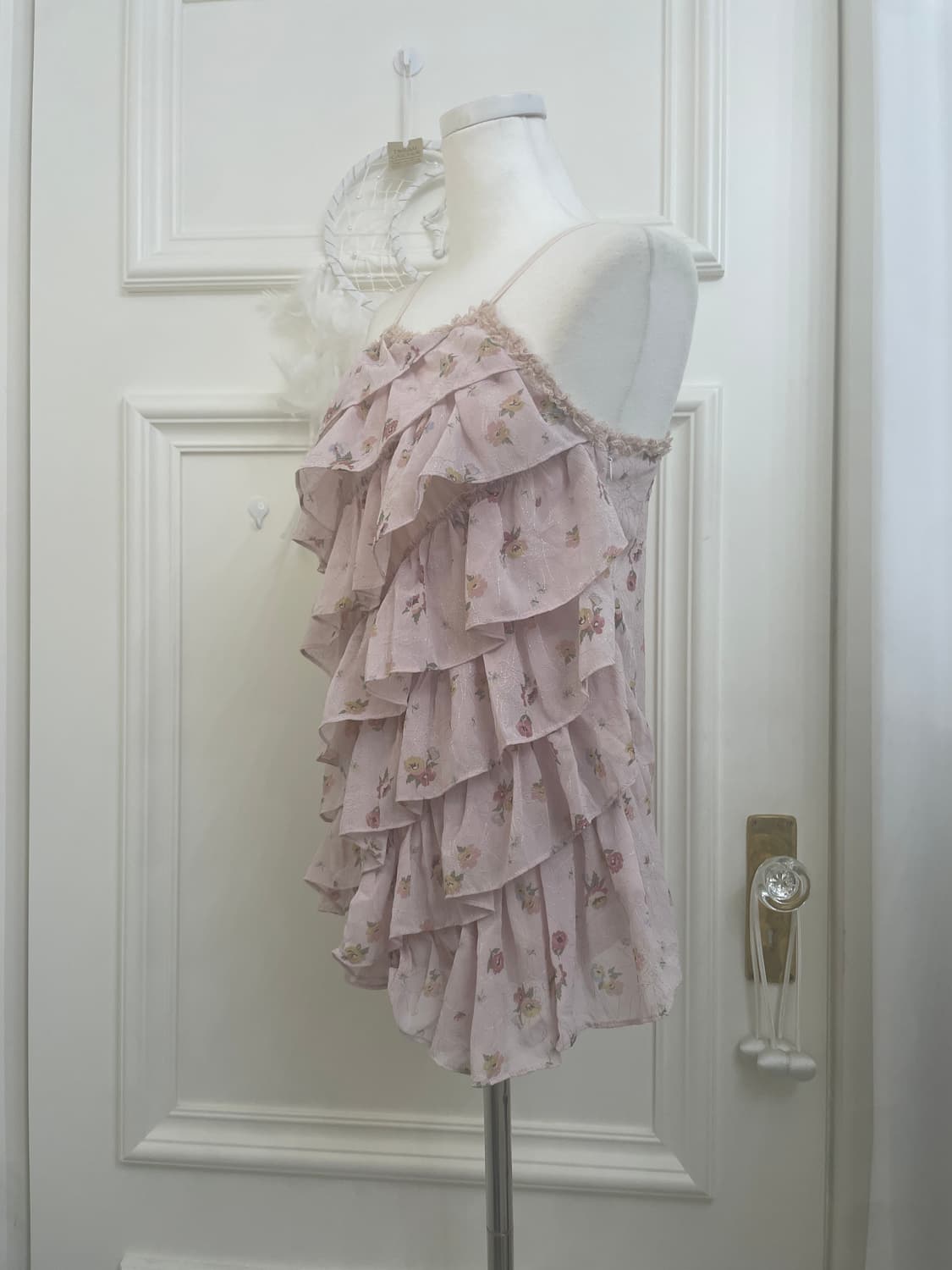 indi pink flower print ruffle sleeveless 상품이미지2
