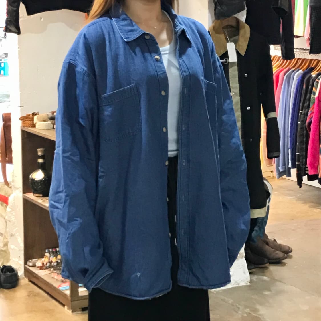 랭글러 중청 데님 양털 셰르파 자켓 남성 120 빅사이즈 상품이미지5