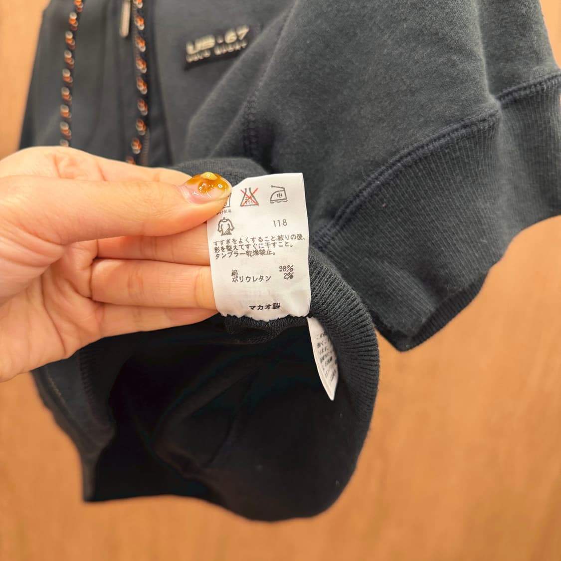 폴로 스포츠 크롭 반팔 후드 집업 로고 패치 후드 스트링 디테일 블랙 상품이미지7