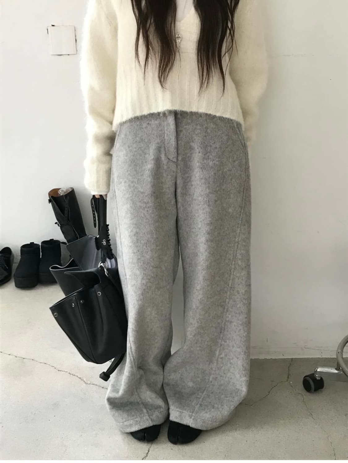 [새상품] 누즈 알파 울 팬츠 울 슬랙스 : 연그레이 상품이미지3