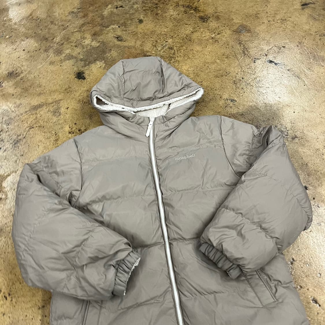 [정품/S] 몽벨 후리스 패딩 양면 자켓 아이보리 b19 상품이미지1