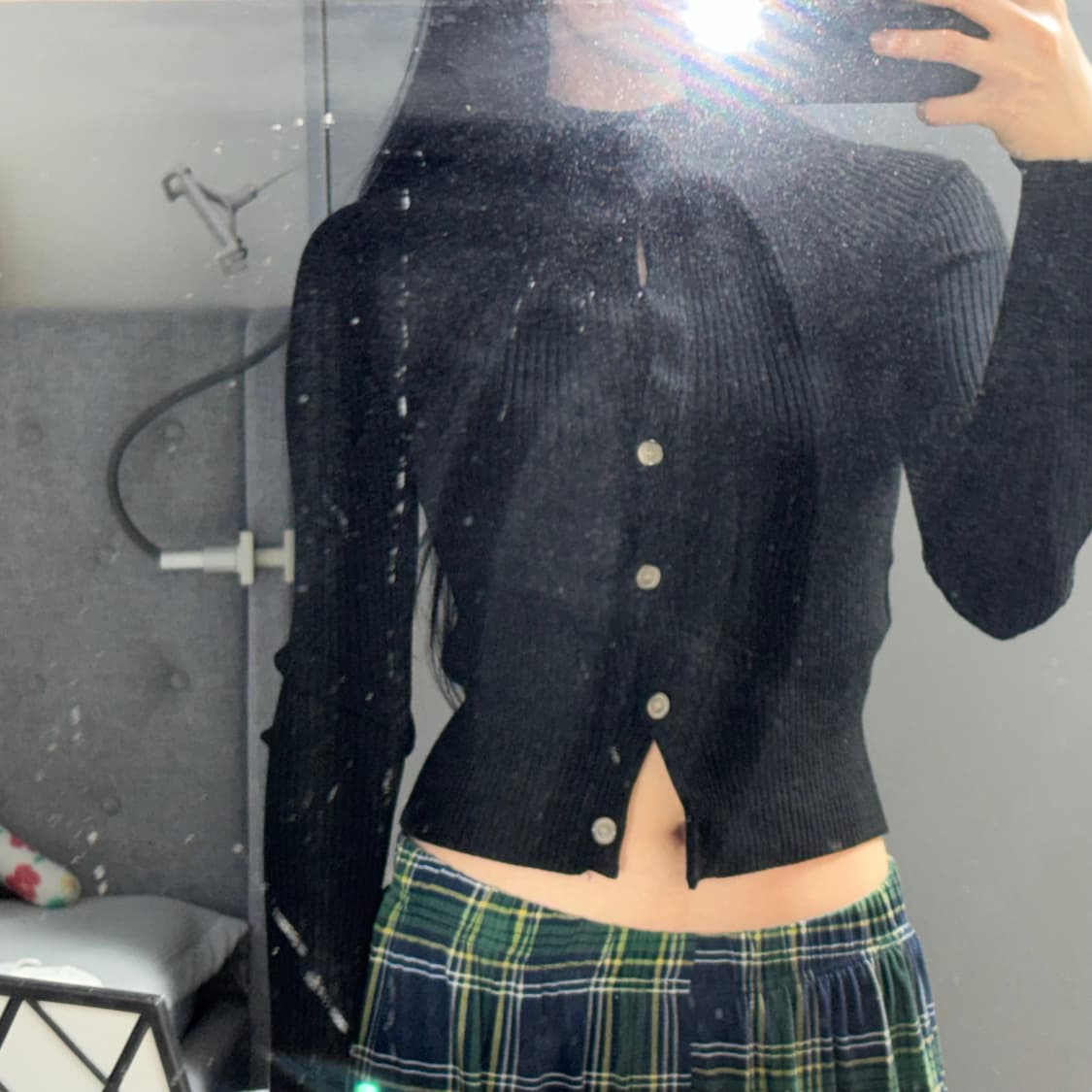 블랙 골지 니트  상품이미지1
