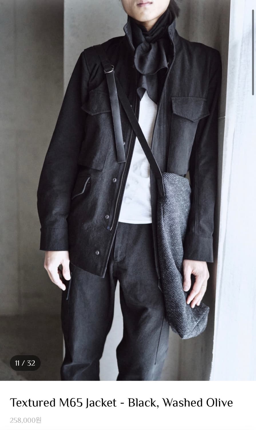 모노프리베 Textured M65 Jacket - Black 상품이미지7