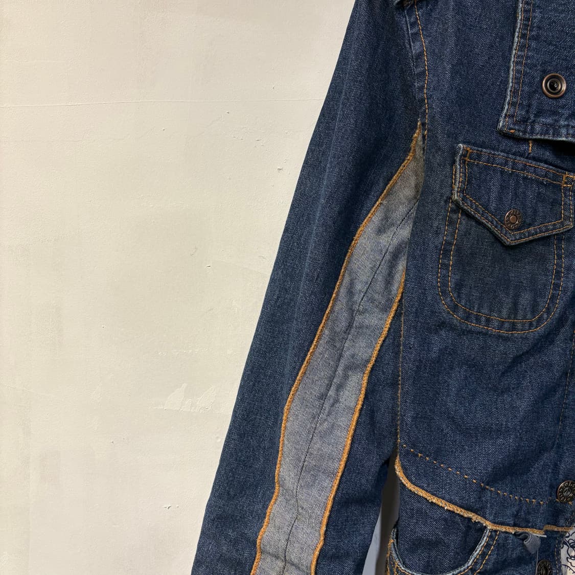 오일릴리 플라워 자수 패치워크 데님자켓 상품이미지5