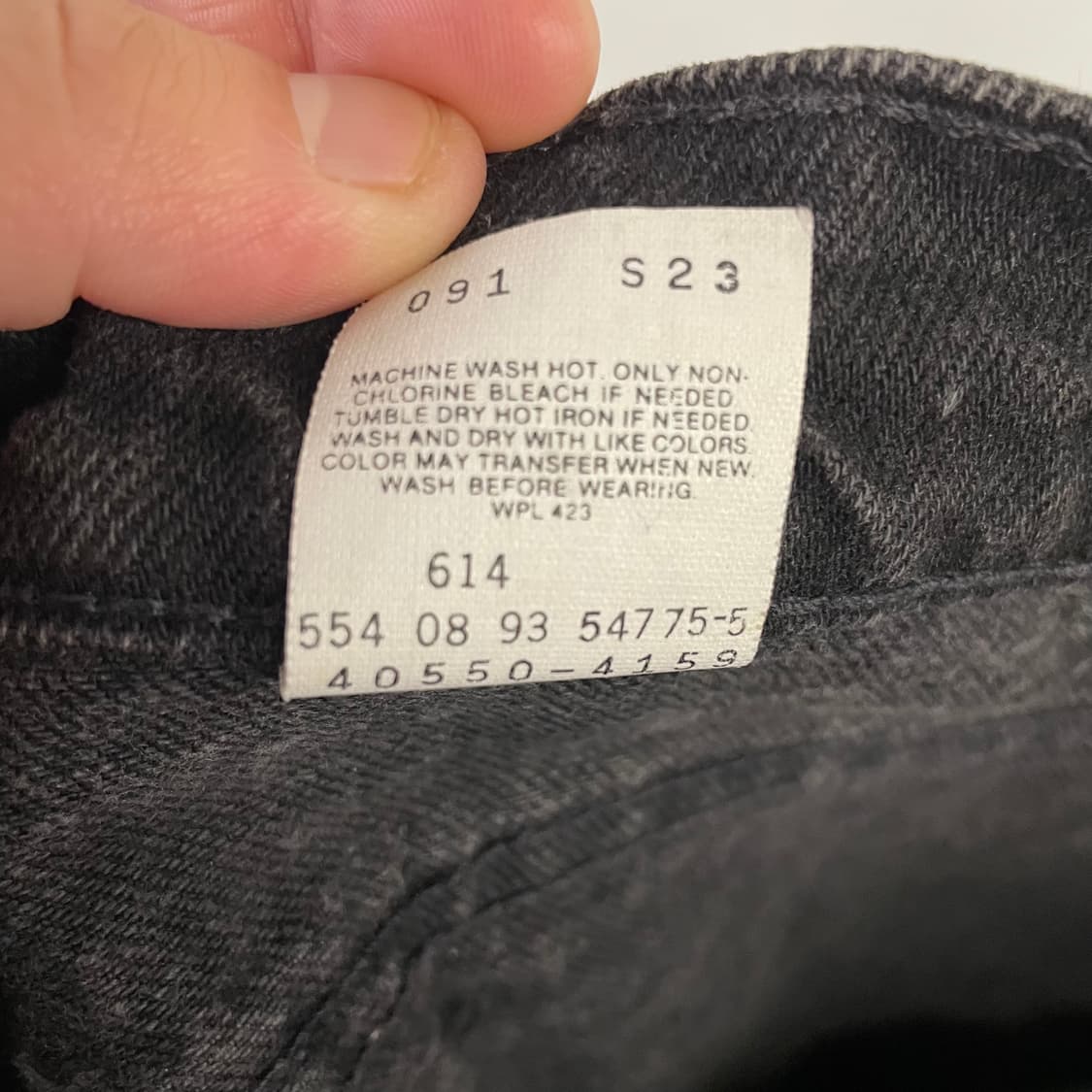 90s 리바이스 550 흑청 데님팬츠 USA 상품이미지9