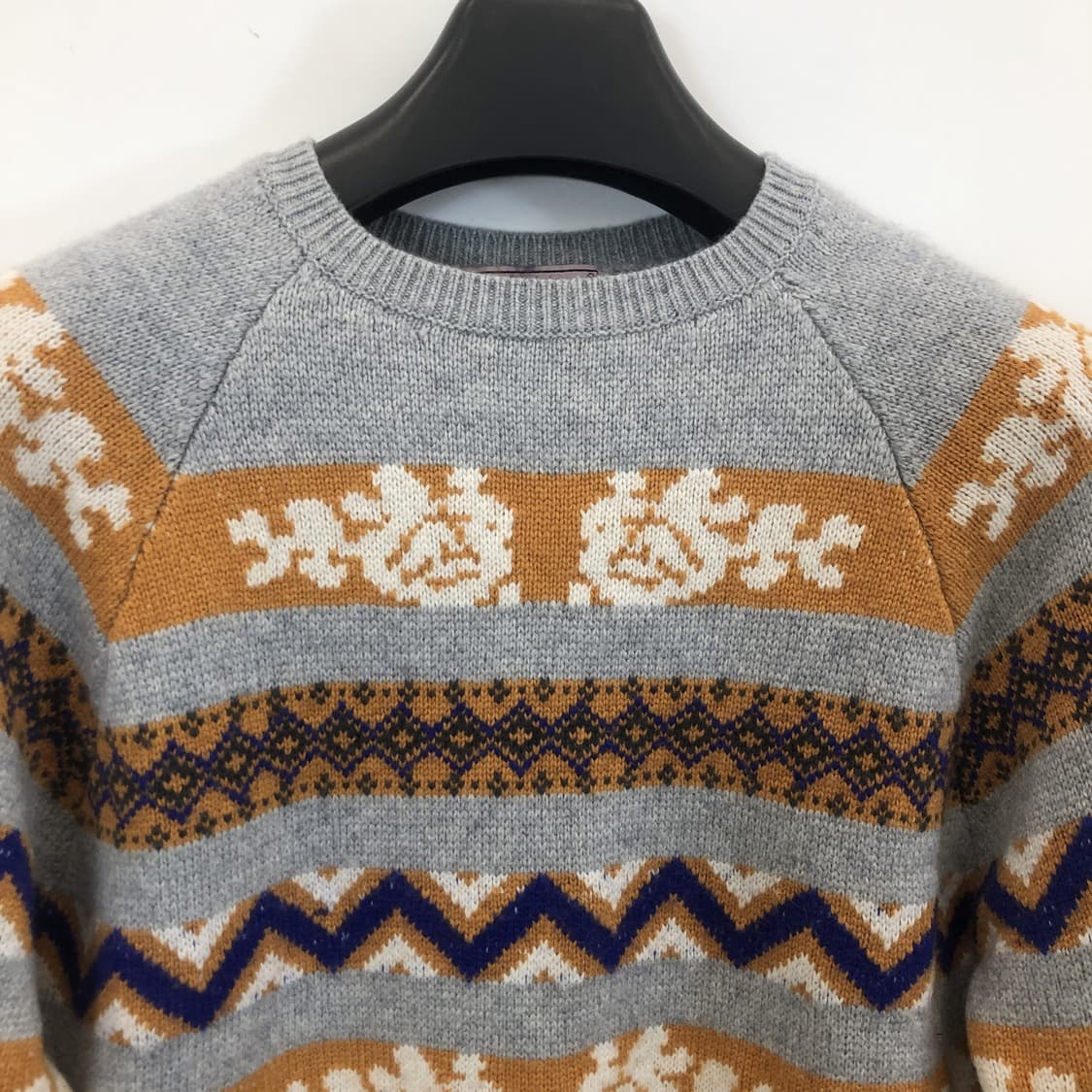 로라로라 울 블렌드 캐시미어 자카드니트 F 상품이미지2