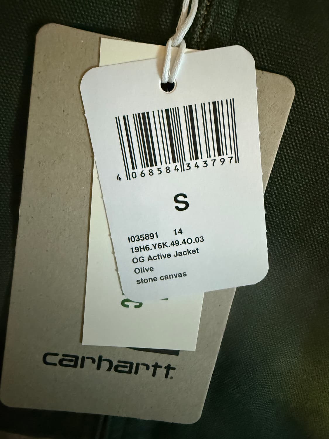 S사이즈 칼하트WIP OG 액티브 자켓 올리브 상품이미지2