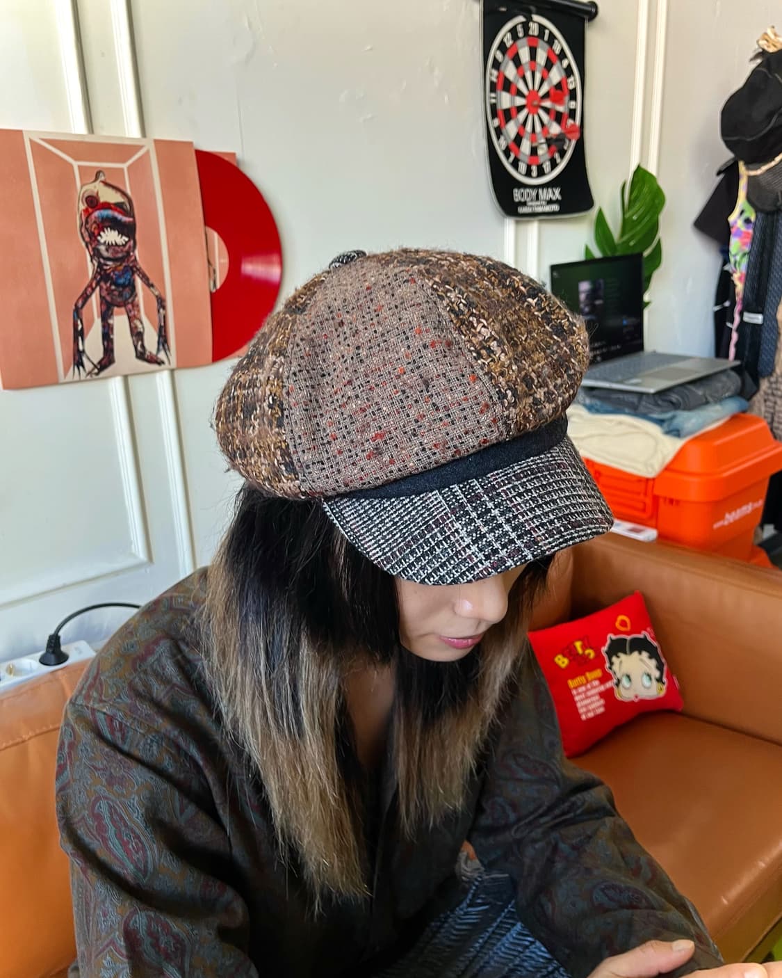 2000s renoma Paris 6-Panel Newsboy Cap 상품이미지2