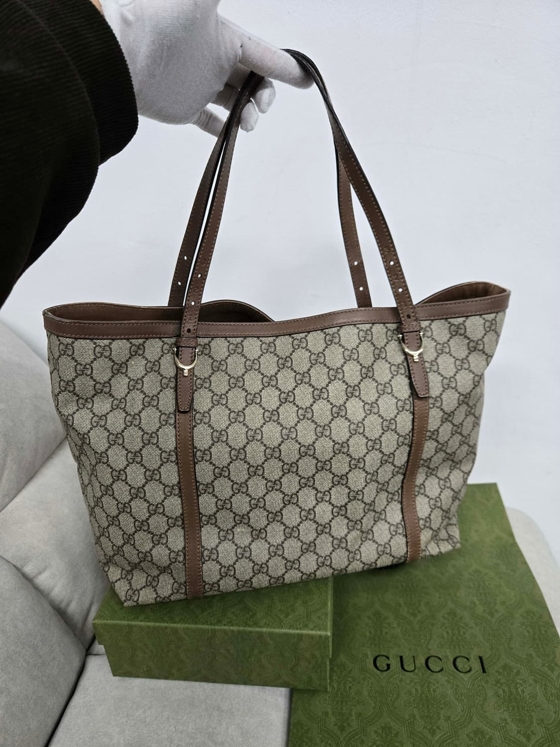 [보증서 정품] 구찌 시그니처 토트백 상품이미지6