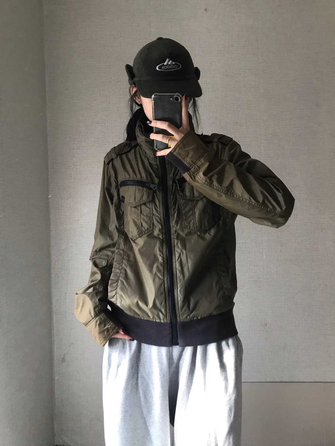 버카루 카키 워시드 유틸리티 자켓 상품이미지3