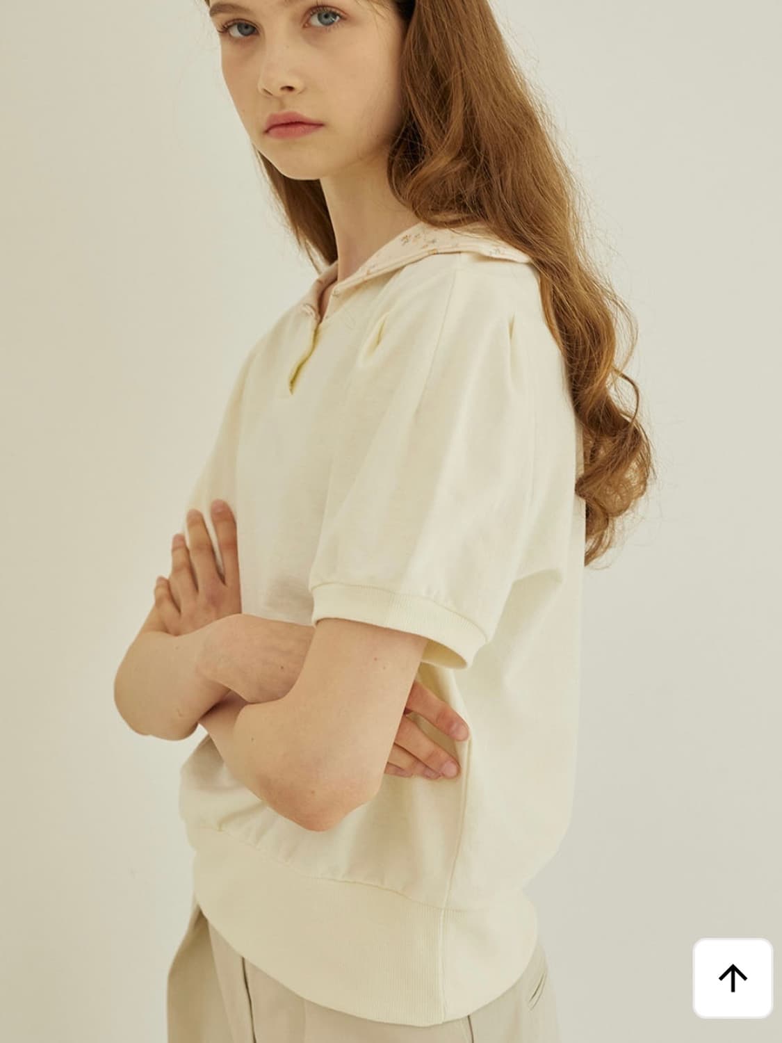 논로컬 Floral Collar T-shirt 상품이미지3