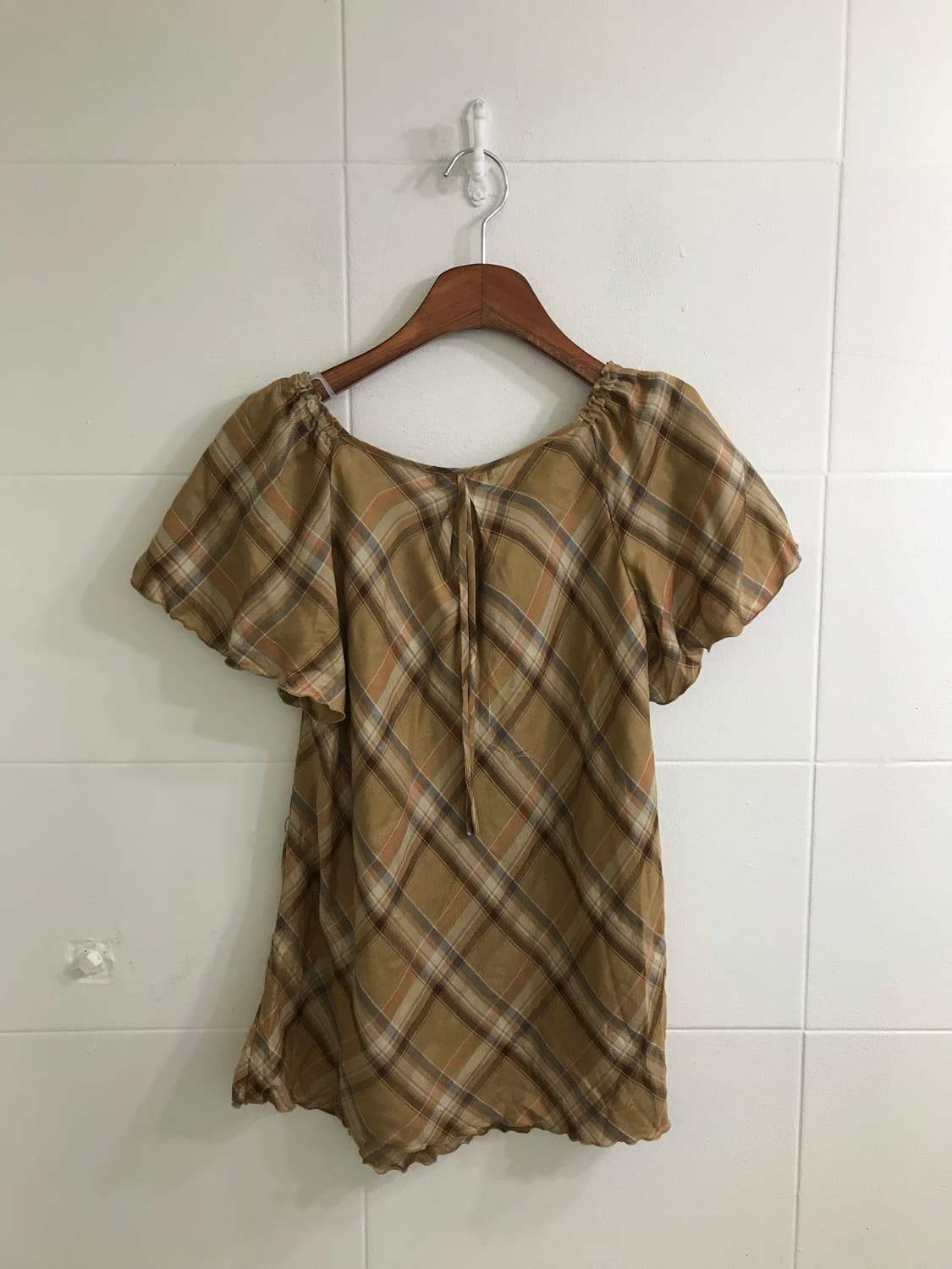 뮤트 베이지 아일렛 레더자켓 모리걸 니혼진 코디세트 상품이미지5