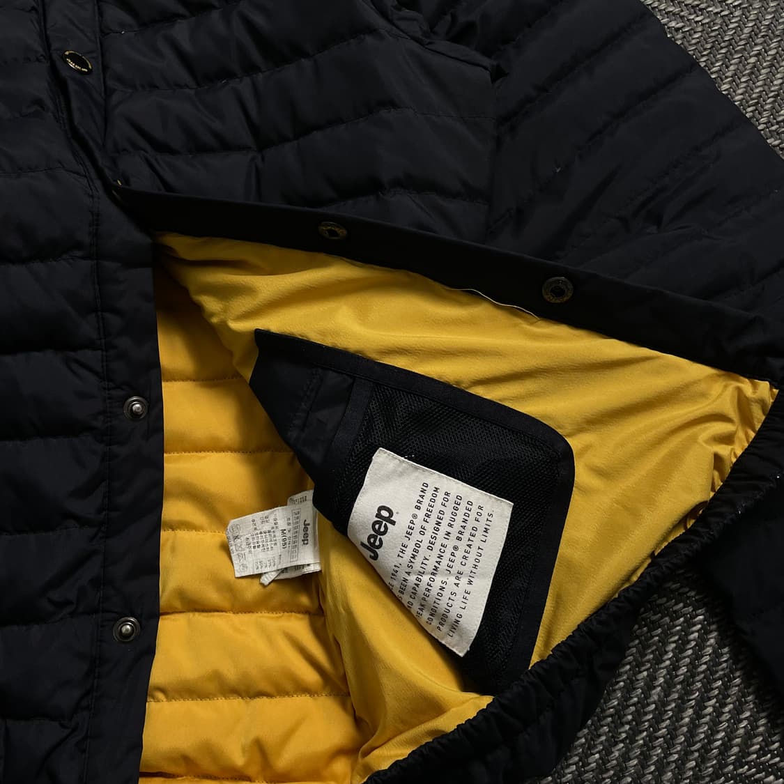 Jeep 덕다운 버튼 경량 패딩 자켓 네이비y 4680 상품이미지6